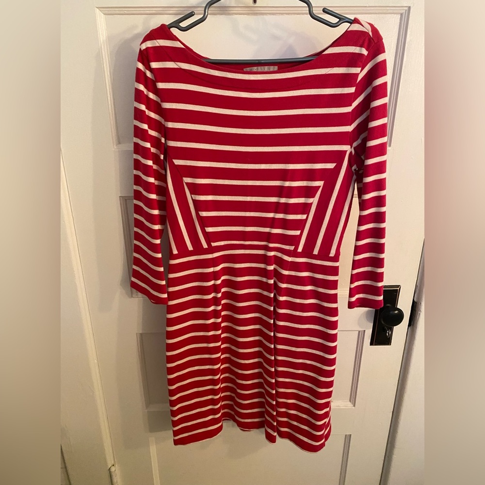 Gap Red & White Striped Dress